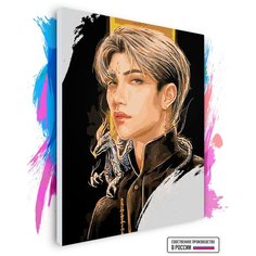 Картина по номерам на холсте Stray Kids Феликс Арт, 60 х 90 см Красиво Красим