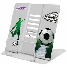 Подставка для книг и учебников юнландия "Play Football", регулируемый наклон, металлическая, 237574
