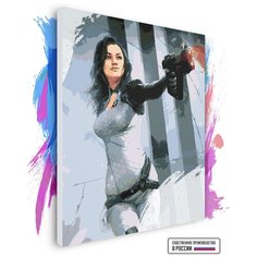 Картина по номерам на холсте Mass Effect Миранда Лоусон, 90 х 120 см Красиво Красим