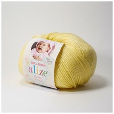 Пряжа Alize Baby Wool (Беби Вул) 187 лимонный 40% шерсть, 20% бамбук, 40% акрил 50г 175м 5шт