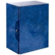 Короб архивный Attache на кнопке 150мм, синий мрам, ламин. картон