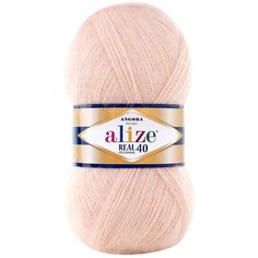 Пряжа Alize Angora Real 40, 40 % шерсть, 60 % акрил, 100 г, 430 м, 5 шт., 404 шампанское