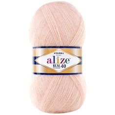 Пряжа Alize Angora Real 40, 40 % шерсть, 60 % акрил, 100 г, 430 м, 5 шт., 404 шампанское