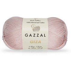 Пряжа Гиза Газзал 2491 розовый песок / Gazzal Giza / 125 м, 50 г, мерсеризованный хлопок 100% - 1 шт