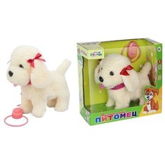 Собачка на поводке(движ, звук)в розовом ошейнике, с бантиками Shenzhen Toys