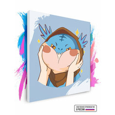Картина по номерам на холсте Dota 2 - Slark Cute, 100 х 100 см Красиво Красим
