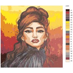 Картина по номерам Z-975 "Зендея-Zendaya" 40x40 Brushes Paints