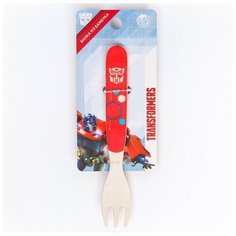 Вилка детская из бамбука Трансформеры, Transformers Hasbro