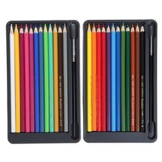 Карандаши акварельные набор 24 цвета, + точилка + кисть 1 штука, картонная упаковка, европодвес Koh I Noor