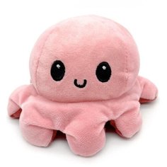 Осьминожка перевертыш / мягкие игрушки / детские игрушки / разноцветные игрушки/ Осьминог двуцветный красный - розовый Shesler