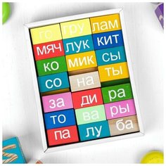 Логический набор "Читаем слоги" 54 деталей Томик