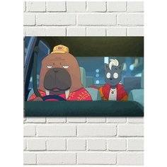 Картина по номерам мультфильм Odd Taxi - 9018 Г 60x40