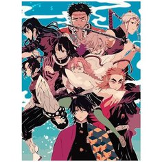 Картина по номерам на холсте аниме клинок рассекающий демонов - 8135 В 30x40