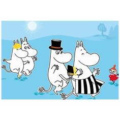 Картина по номерам на холсте мульфильм муми троль (фрекен снорк, снусмумрик) - 8251 Г 60x40