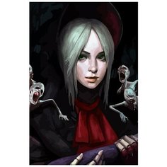 Картина по номерам на холсте игра Bloodborne (Охотник, Кукла, Doll) - 8769 В 60x40