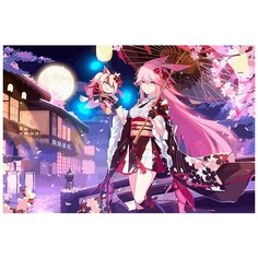 Картина по номерам на холсте игра Honkai impact - 8890 Г 60x40