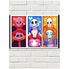 Картина по номерам игра Undertale (Санс, Ториэль, Фловей, Удина, Чара) - 8513 Г 60x40
