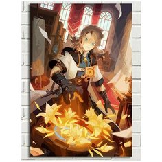 Картина по номерам Игра Genshin impact (Генишин, Ху Тао, Делюк, Сахароза, Сяо) - 8292 В 60x40