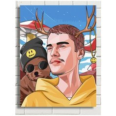 Картина по номерам музыка Джастин Бибер (Justin Bieber) - 8679 В 30x40