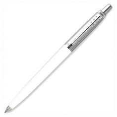 Ручка шариковая PARKER "Jotter Orig White", корпус белый, детали нержавеющая сталь, синяя, RG0032930, 1 шт
