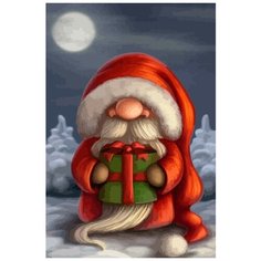 Картина по номерам на холсте Новый Год (Рождество, Дед Мороз, Снегурочка, Аниме) - 7252 В 60x40