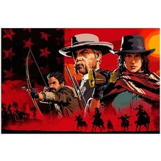 Картина по номерам на холсте Red Dead Redemption 2 - 3 60 x 40