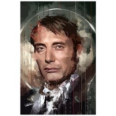 Картина по номерам на холсте Сериал Ганнибал Мадс Миккельсен - 7185 В 60x40