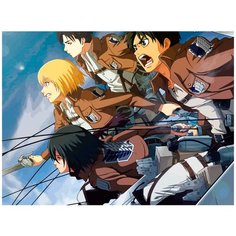 Картина по номерам на холсте аниме Атака Титанов 5405 40x30