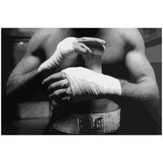 Картина по номерам на холсте спорт бокс - 496