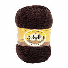 Пряжа ADELIA "LUCAS" 70% шерсть, 30% акрил 5 шт. х100г 218м №30 тёмно-коричневый