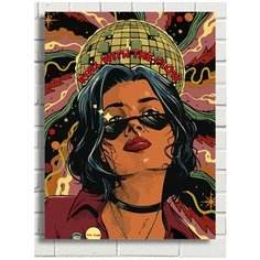 Картина по номерам на холсте Красочная девушка (Абстракция, поп арт) - 9049 В 30x40