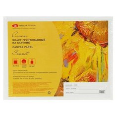 Холст на картоне 35 х 45 см, хлопок 100%, акриловый грунт, мелкозернистый, ЗХК "Сонет", DK13701-35х45 Невская палитра