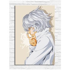 Картина по номерам на холсте Тетрадь Смерти (Рюк, Ягами Лайт, Эл, L) - 8001 В 20x30