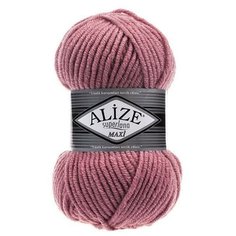 Пряжа Alize Superlana Maxi (Ализе Суперлана Макси) - 5 мотков 204 розовый 75% акрил, 25% шерсть 100м/100г