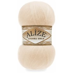 Пряжа Alize Angora Gold (Ангора Голд) - 5 мотков Цвет: 681 светло-персиковый 20% шерсть, 80% акрил 100г 550м