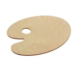 Calligrata Палитра деревянная овальная №2, 23 х 30 см, микс