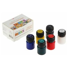 Набор красок по стеклу и керамике Decola, 6 цветов, 20 мл./В упаковке шт: 1 Невская палитра