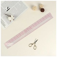 Линейка для квилтинга и пэчворка, 45 x 5 см, цвет прозрачный./В упаковке шт: 1 Noname