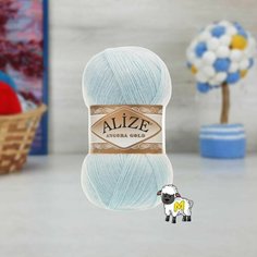 Пряжа ALIZE Angora Gold, бл. голубой - 514, 20% шерсть, 80% акрил, 5 мотков, 100 г, 550 м.