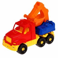Рыжий кот Машинка Экскаватор «добрыня. Классический», 20 см