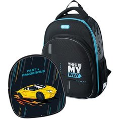 Ранец Forst F-Complex "Way to win" в комплекте со сменой передней панелью, 39*28*18 см, 2 отделения, 2 кармана, анатомическая спинка