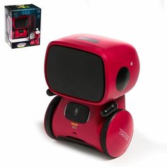 Робот интерактивный Милый робот, световые и звуковые эффекты, русская озвучка, цвет красный Nosochki Xoxotochki