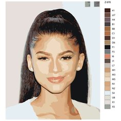 Картина по номерам Z-976 "Зендея-Zendaya" 80x100 Brushes Paints
