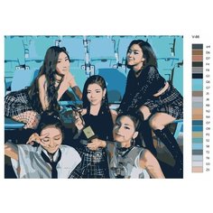 Картина по номерам V-86 "K-pop ITZY. Участники группы" 80x100 Brushes Paints