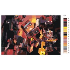 Картина по номерам Y-705 "Minecraft (Майнкрафт)" 80x120 Brushes Paints