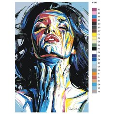 Картина по номерам X-245 "Разрисованная девушка" 70x110 Brushes Paints