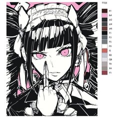 Картина по номерам T723 "Селестия Люденберг. Аниме Данганронпа - Danganronpa " 70x90 Brushes Paints