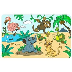 Коврик-раскраска многоразовый «Джунгли» Десятое королевство