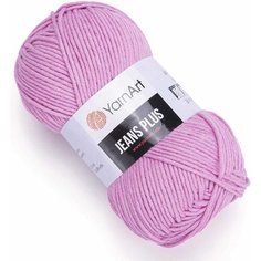 Пряжа YarnArt Jeans PLUS розовый (020), 55%хлопок/45%акрил, 160м, 100г, 1шт