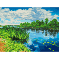 Белоснежка Картина по номерам "У реки" (281-AS), 40 х 30 см, разноцветный